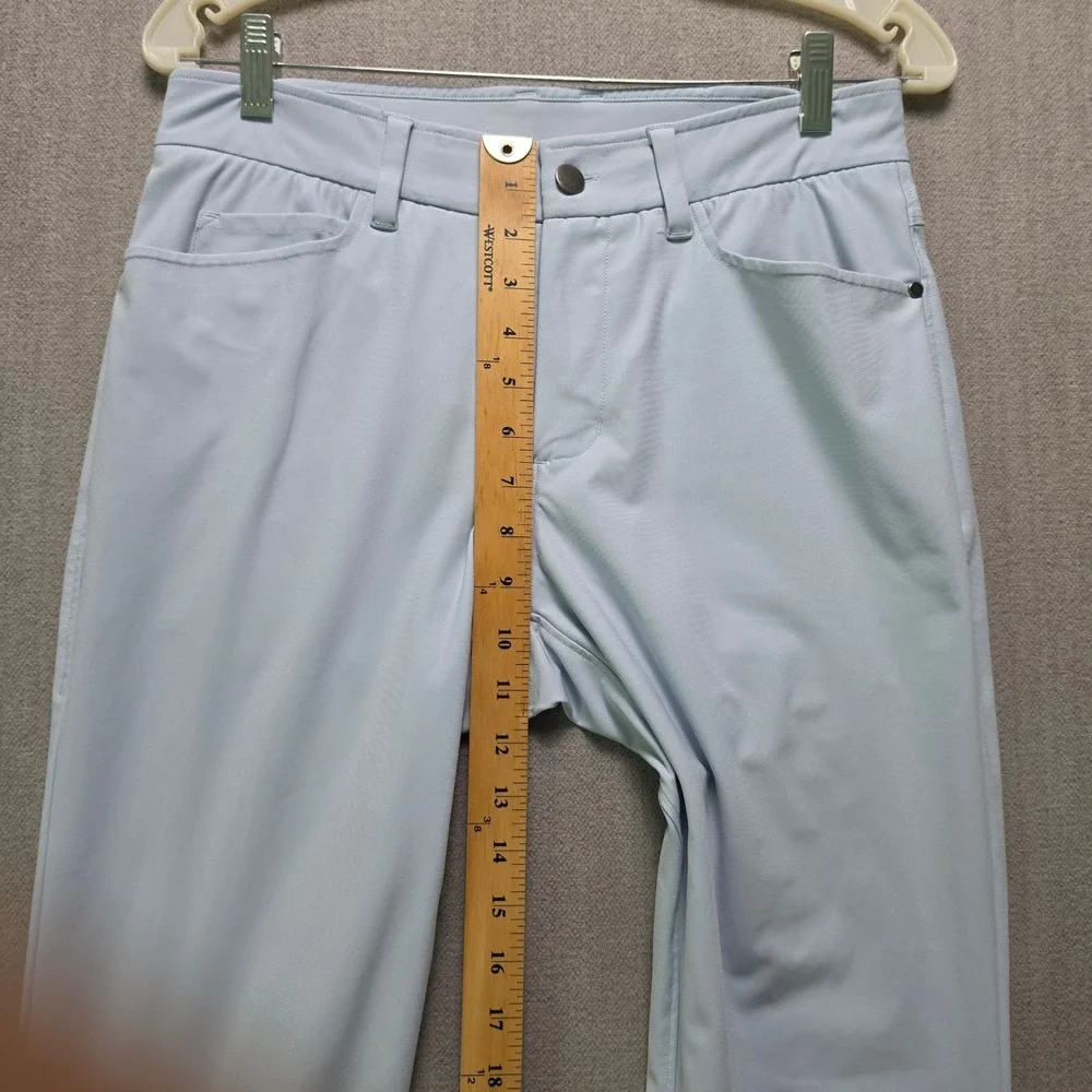 CRZ YOGA Performance Pants Men 30 Light Blue Stretch Golf Casual Slim Fit
